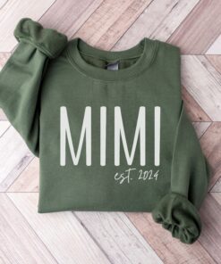 personalized mimi est 2025 sweatshirt long sleeve shirt custom pregnancy announcement gift for mimi z3wvf