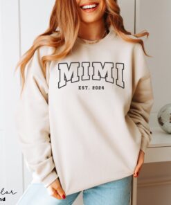 personalized mimi sweatshirt for grandma life best mom ever shirt mothers day gifts new mom est pregnancy reveal lo5vc