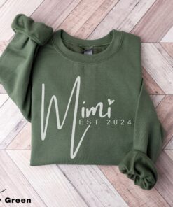 personalized mimi sweatshirt for grandma life best mothers day shirt new mom shirt est pregnancy reveal 2024 lihbm