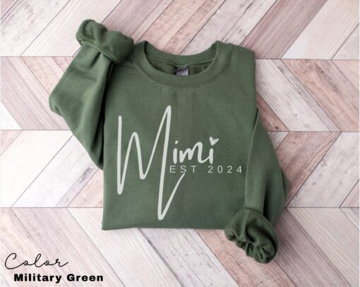 personalized mimi sweatshirt for grandma life best mothers day shirt new mom shirt est pregnancy reveal 2024 lihbm