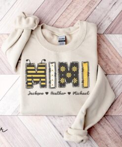 personalized mimi sweatshirt for grandma with kids names custom shirt unique mothers day gift for new moms dwqc8