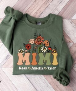 personalized mimi sweatshirt with children names wildflowers custom shirt for mothers day best grandma gift ama6z