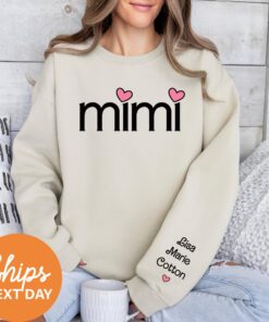 personalized mimi sweatshirt with grandkids names custom crewneck cute grandma sweater unique gifts for mimi tunxo