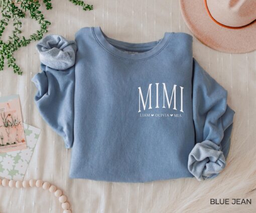personalized mimi sweatshirt with grandkids names custom grandma shirt for mothers day unique gift idea um9lp