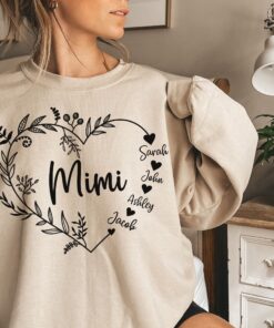 personalized mimi sweatshirt with grandkids names custom grandma shirt for mothers day unique nana gift xzyyd