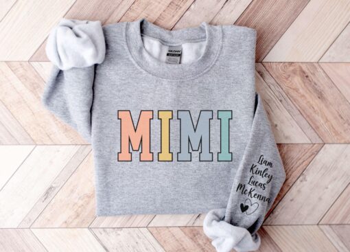 personalized mimi sweatshirt with grandkids names custom grandma sweatshirt unique gift for grandmother and mimi szvzz