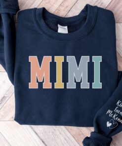 personalized mimi sweatshirt with grandkids names custom grandma sweatshirt unique gift for grandmother and mimi zw9sz