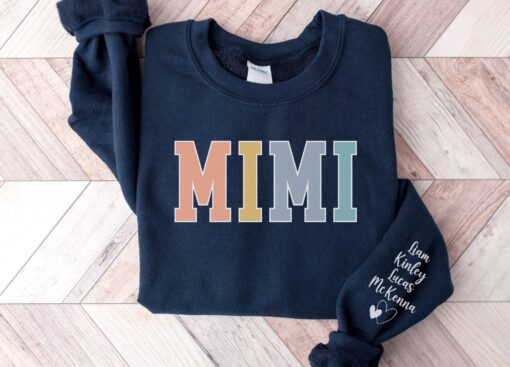 personalized mimi sweatshirt with grandkids names custom grandma sweatshirt unique gift for grandmother and mimi zw9sz