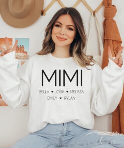 personalized mimi sweatshirt with names for grandma custom mothers day shirt best mama sweater unique gift idea g4atd