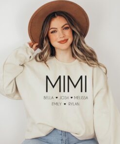 personalized mimi sweatshirt with names for grandma custom mothers day shirt best mama sweater unique gift idea nt1t0