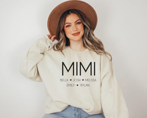 personalized mimi sweatshirt with names for grandma custom mothers day shirt best mama sweater unique gift idea nt1t0 scaled