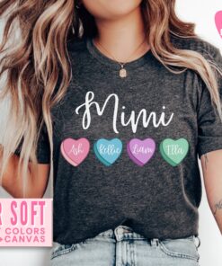 personalized mimi valentines day shirt with grandkid names cute grandma shirt for valentines day gifts from grandchildren mlnda