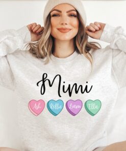 personalized mimi valentines day sweatshirt with grandkid names unique grandma gift for valentines day 2csx6