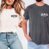 personalized mom dad t shirt custom comfort colors matching parents shirt pregnancy announcement outfit wdwwm scaled