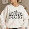 Personalized Mom Flower Shirt with Custom Names and Monogram for Mothers Day Birthday Gifts for Moms with Kids Names