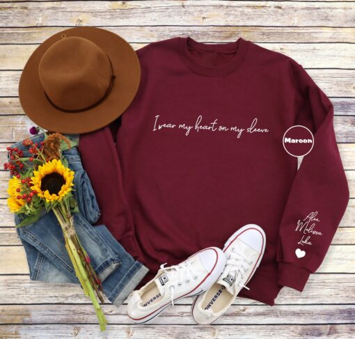 personalized mom hoodie with kids names on sleeve cute mom sweatshirt for mothers day unique custom gift 0tqc2 scaled