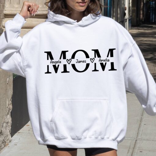 personalized mom hoodie with names custom mama hoodie for mothers day unique gift for her yplbk