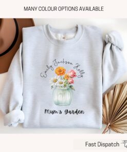 personalized mom shirt with birth flowers and kids names custom sweatshirt for mothers day unique mama gift ojroa