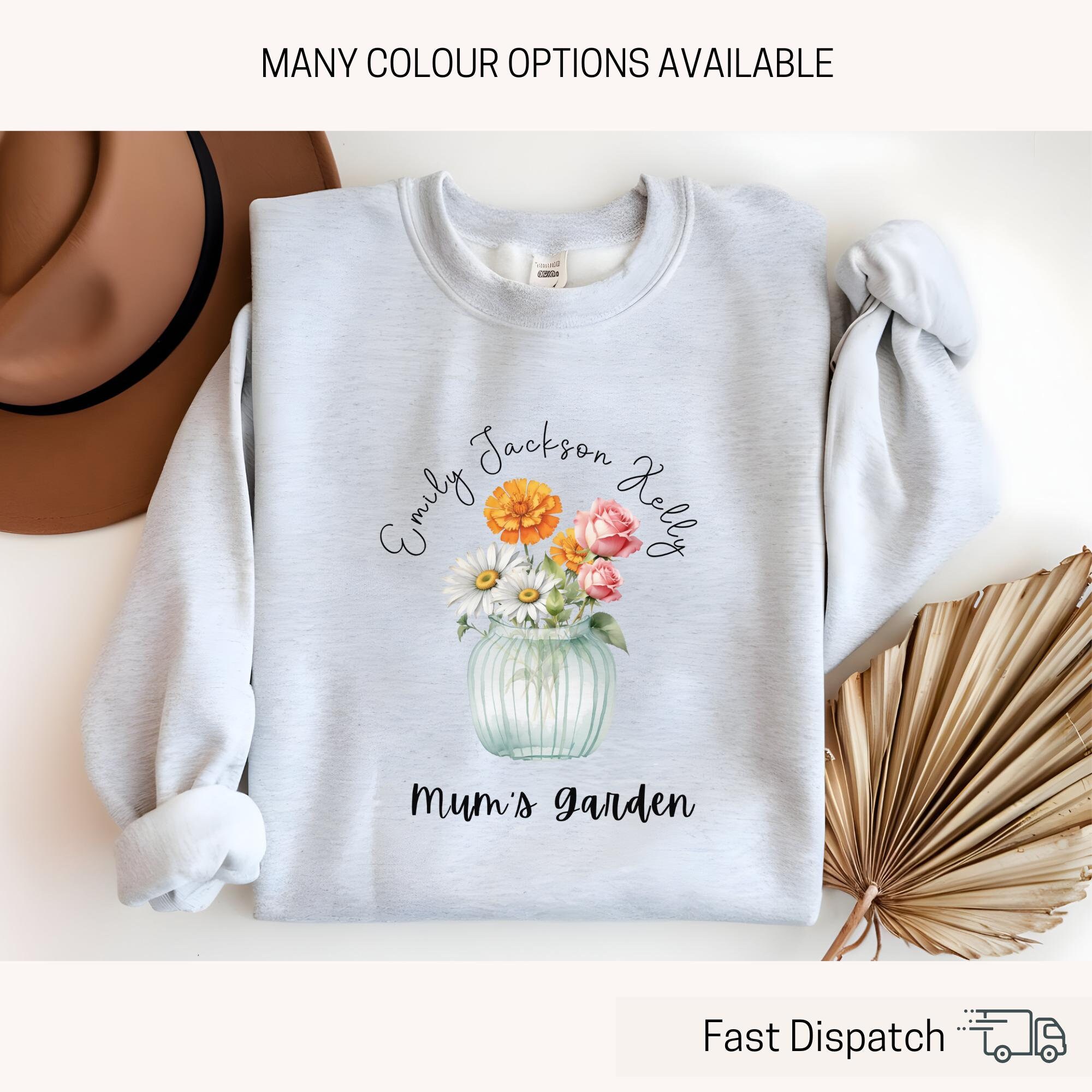 personalized mom shirt with birth flowers and kids names custom sweatshirt for mothers day unique mama gift ojroa