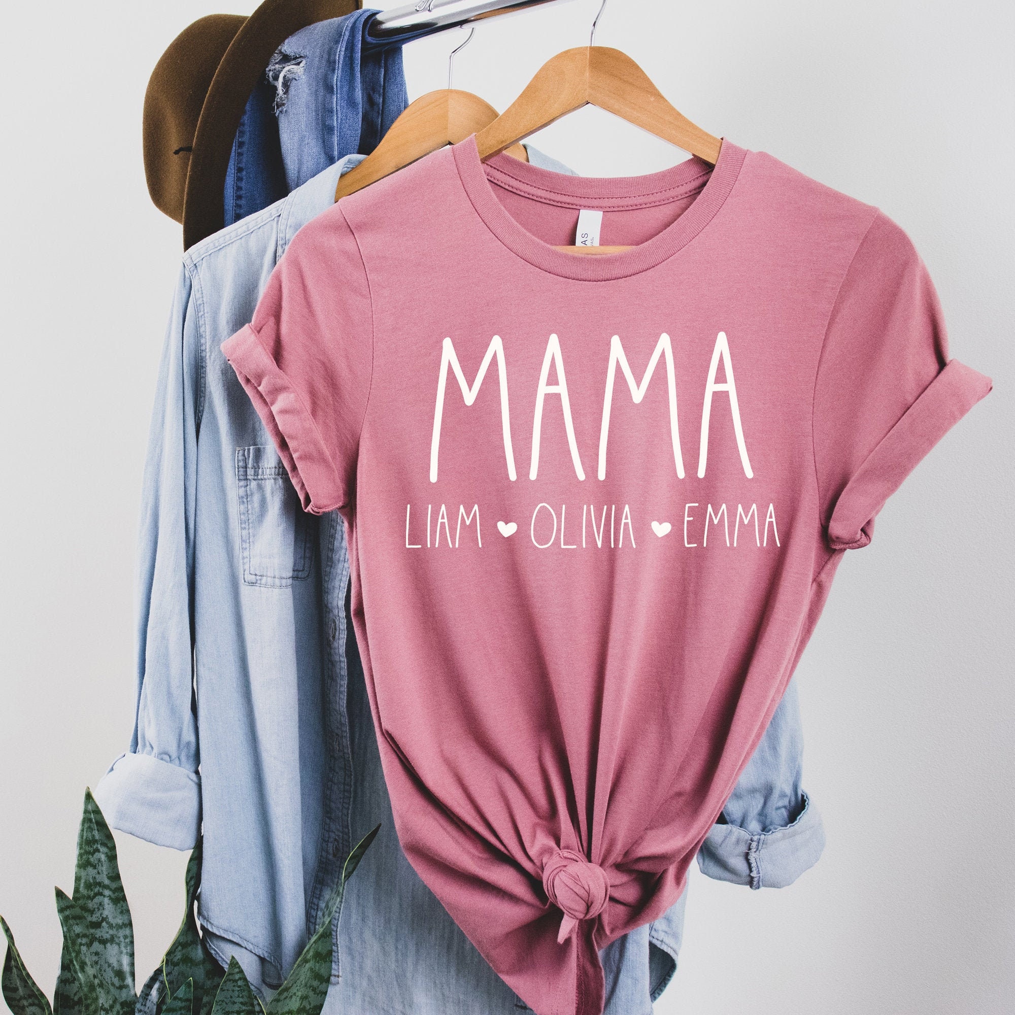 personalized mom shirt with kid names custom gift for mom best mothers day shirt unique mama t shirt for her voc0l