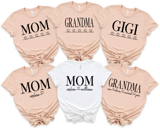 personalized mom shirt with kids names best mom ever shirt unique gift for grandma custom family name tee