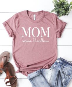 personalized mom shirt with kids names best mom ever shirt unique gift for grandma custom family name tee n695v