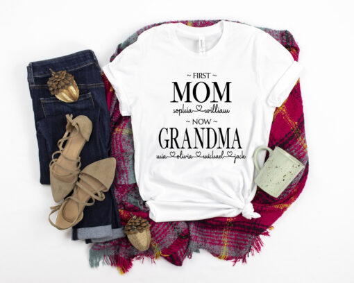 personalized mom shirt with kids names custom grandma shirt unique gift for mom and grandma best mom ever t shirt fjs6n