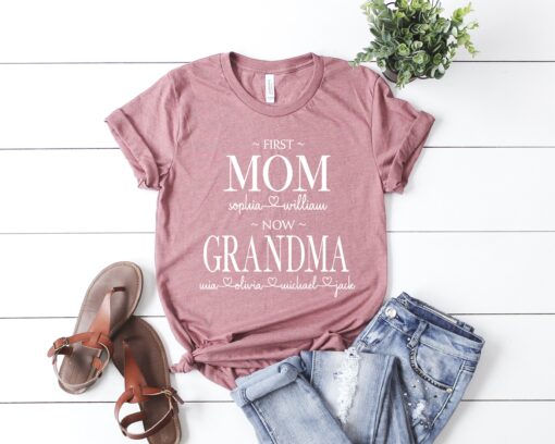 personalized mom shirt with kids names custom grandma shirt unique gift for mom and grandma best mom ever t shirt zyntc