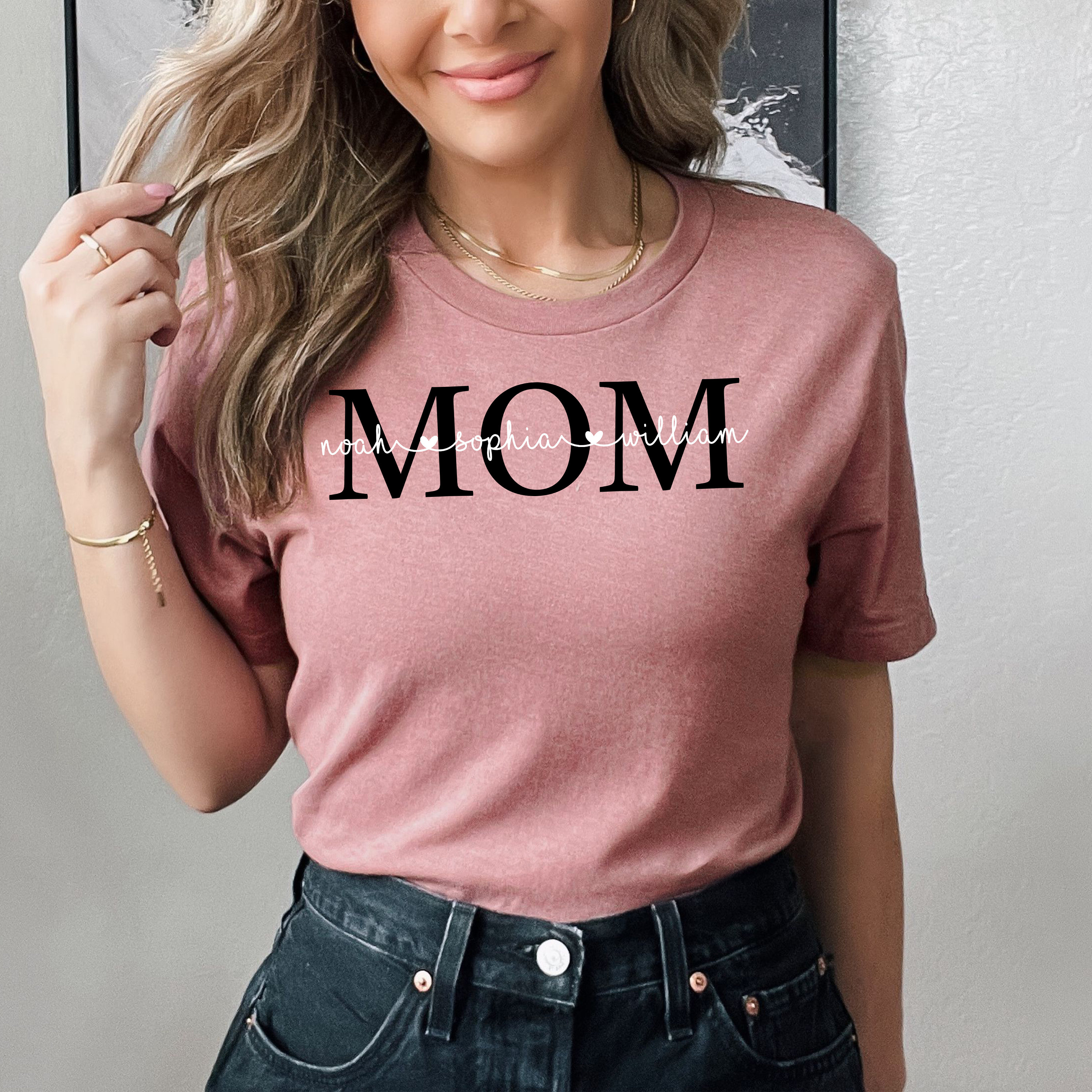 personalized mom shirt with kids names custom mom est shirt for mothers day unique gift for moms ulbho