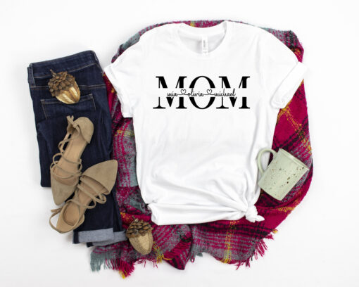 personalized mom shirt with kids names custom mothers day shirt unique gift for mom birthday best mom ever shirt 6ndyu