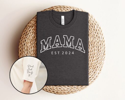 personalized mom shirt with kids names custom t shirt for mothers day unique new mom gift cute mom life shirt w0zss