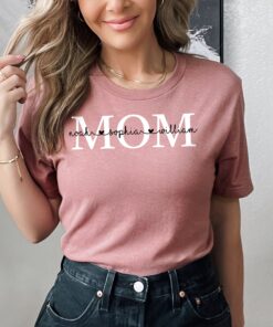 personalized mom shirt with kids names for mothers day unique gift for mom est year custom family t shirt rphgt