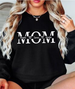 personalized mom sweatshirt with names custom mama sweatshirt perfect for mothers day gifts unique mom life apparel qpuyd