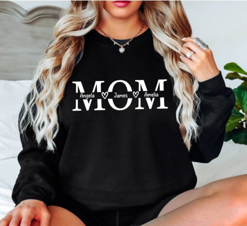 personalized mom sweatshirt with names custom mama sweatshirt perfect for mothers day gifts unique mom life apparel qpuyd