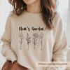 personalized moms garden shirt with birth flowers and kids names custom sweatshirt for mothers day gift xeevx