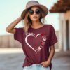 Personalized Mothers Day Heart Shirt with Kids Names Custom Love Tee for Mom and Grandma Unique Gift Idea