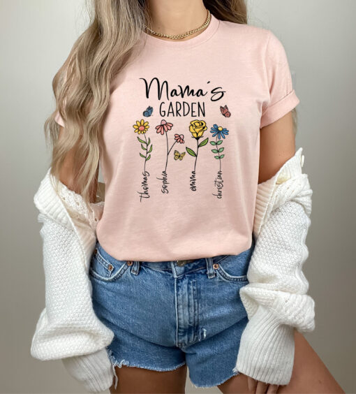 personalized mothers day shirt custom mom gift mamas garden t shirt customized mom tee for best mom ever aoxfp scaled