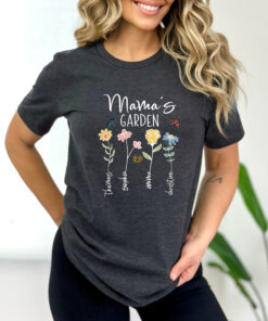 personalized mothers day shirt custom mom gift mamas garden t shirt customized mom tee for best mom ever wstxs