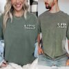 Personalized Mr and Mrs Comfort Colors Shirt with Family Name Engagement T-shirt for Newlyweds Bride Groom Gifts