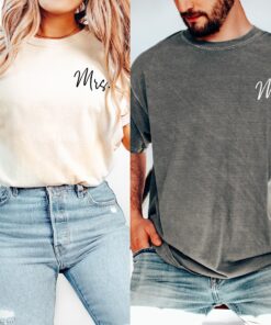 personalized mr and mrs t shirt for wedding party honeymoon bride groom tee custom wifey hubby gifts 0eclh