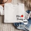 personalized mrs name sweatshirt with dates on sleeve for brides bachelorette party outfit and anniversary gift as9j2