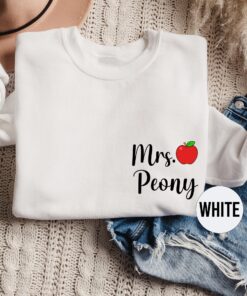 personalized mrs name sweatshirt with dates on sleeve for brides bachelorette party outfit and anniversary gift as9j2