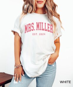 personalized mrs shirt for brides custom last name t shirt future mrs honeymoon tee bachelorette party apparel sn6i3