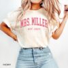 personalized mrs shirt for brides custom last name t shirt future mrs honeymoon tee bachelorette party apparel spgpk