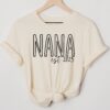 Personalized Nana Shirt Custom Est Shirt for New Nana Unique Gift Grandma T-Shirt Best Nana Ever Shirt