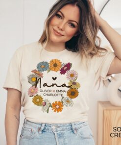 personalized nana shirt custom t shirt with grandkids names ideal for grandma birthday or christmas gift cuqmj