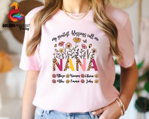 personalized nana shirt my greatest blessing call me nana custom sweatshirt for mothers day with names poho5 scaled
