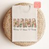 personalized nana shirt with grandkid names custom floral design for mothers day new grandma gift or christmas present lczae