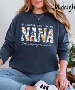 personalized nana shirt with grandkid names custom grandma long sleeve sweatshirt ideal for nana gifts and mothers day votyv