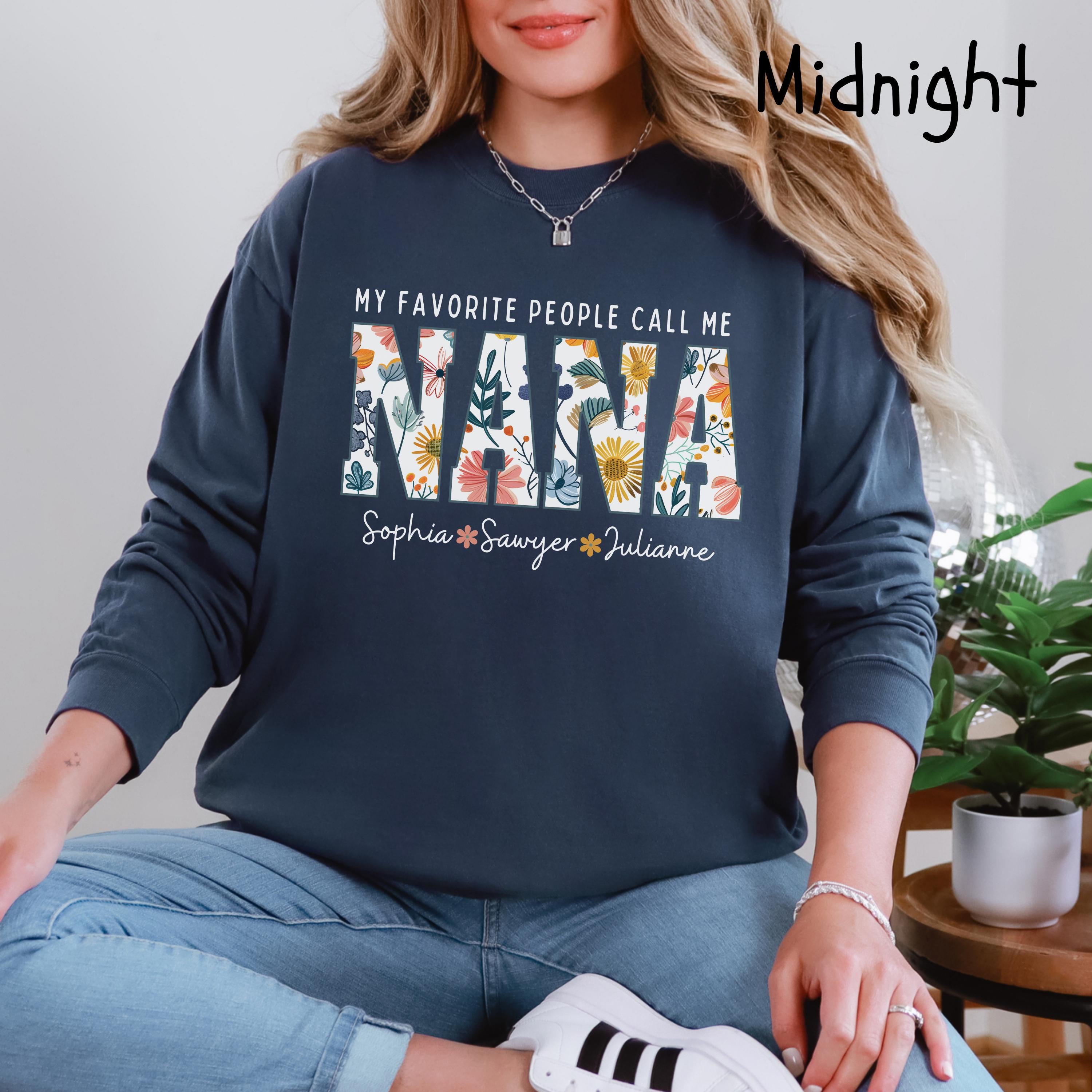 personalized nana shirt with grandkid names custom grandma long sleeve sweatshirt ideal for nana gifts and mothers day votyv